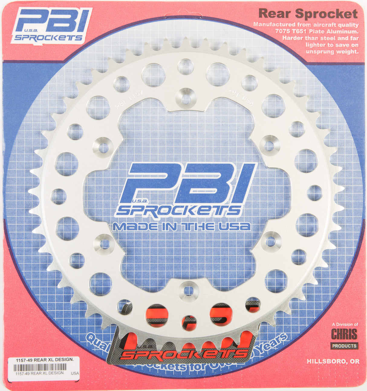 PBIRear Sprocket Aluminum 49t-520 Husq/Suz1157-49-3