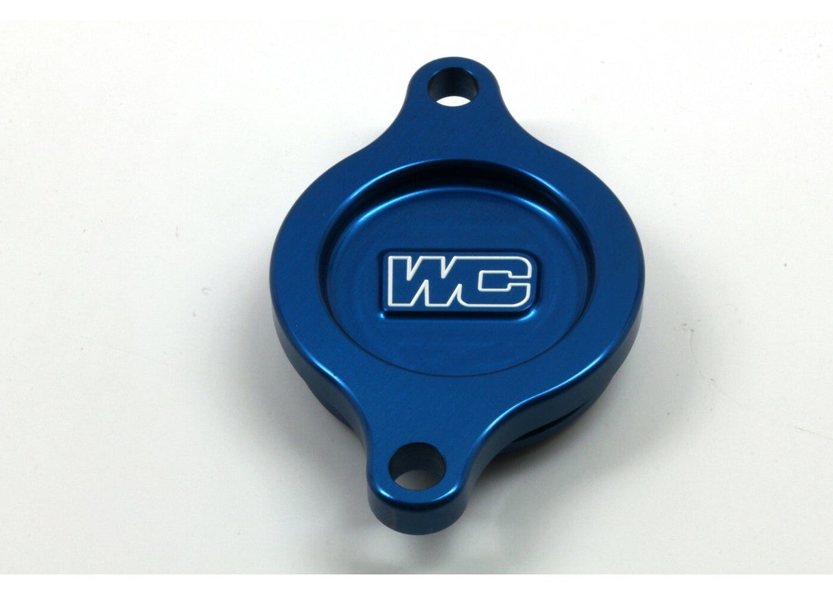 WORKS Oil Filter Cover Blue Suz 27-160