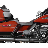 DRAG SPECIALTIES Predator III Seat - Extended Reach - Double Diamnd - Red Stitching - FLH/FLT '08-'24 0801-1925