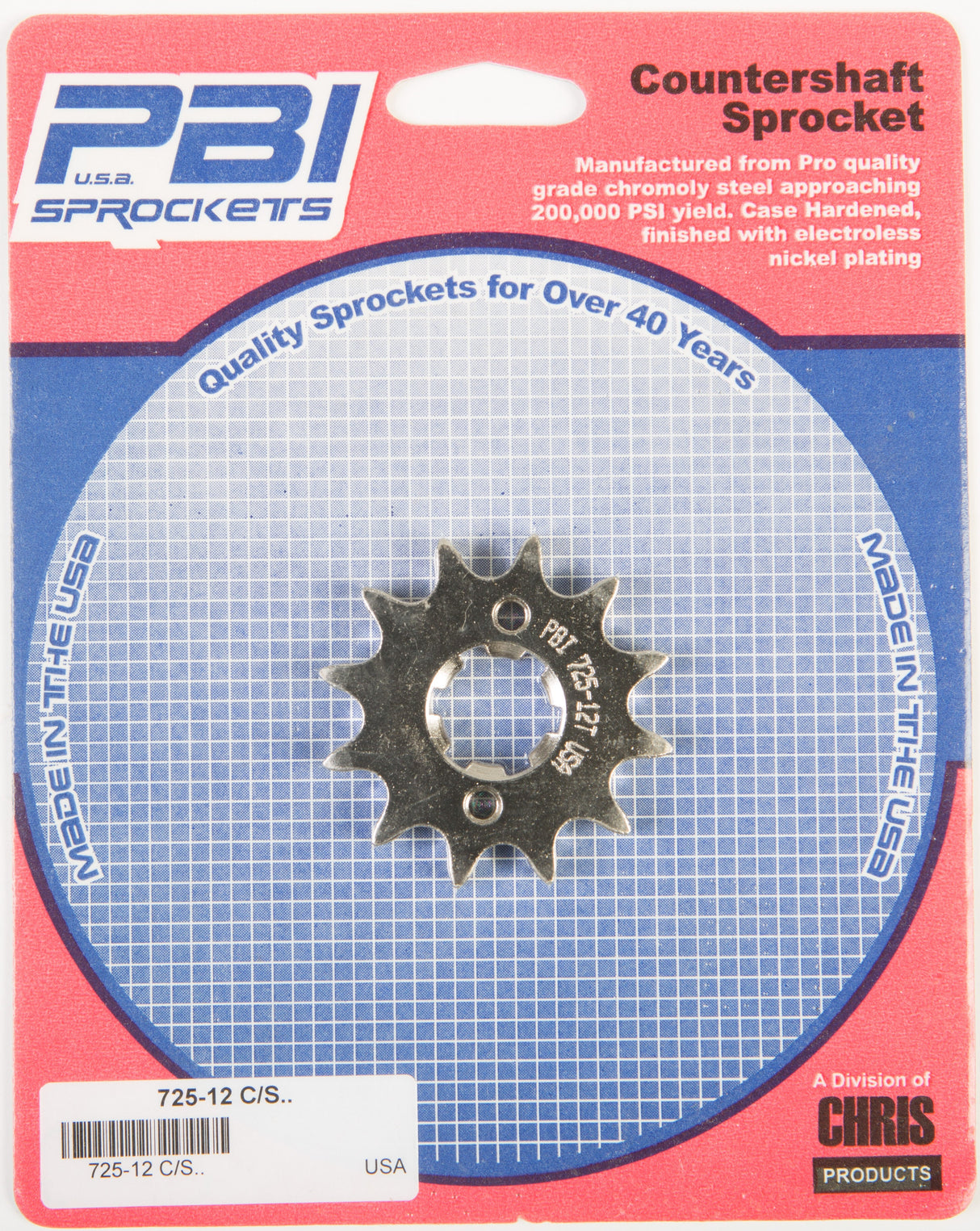 PBIFront Cs Sprocket Steel 12t-428 Yam725-12