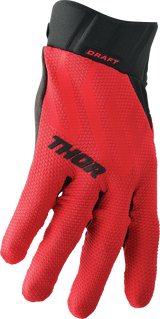 THOR Draft Gloves - Red/Black - Large 3330-6791