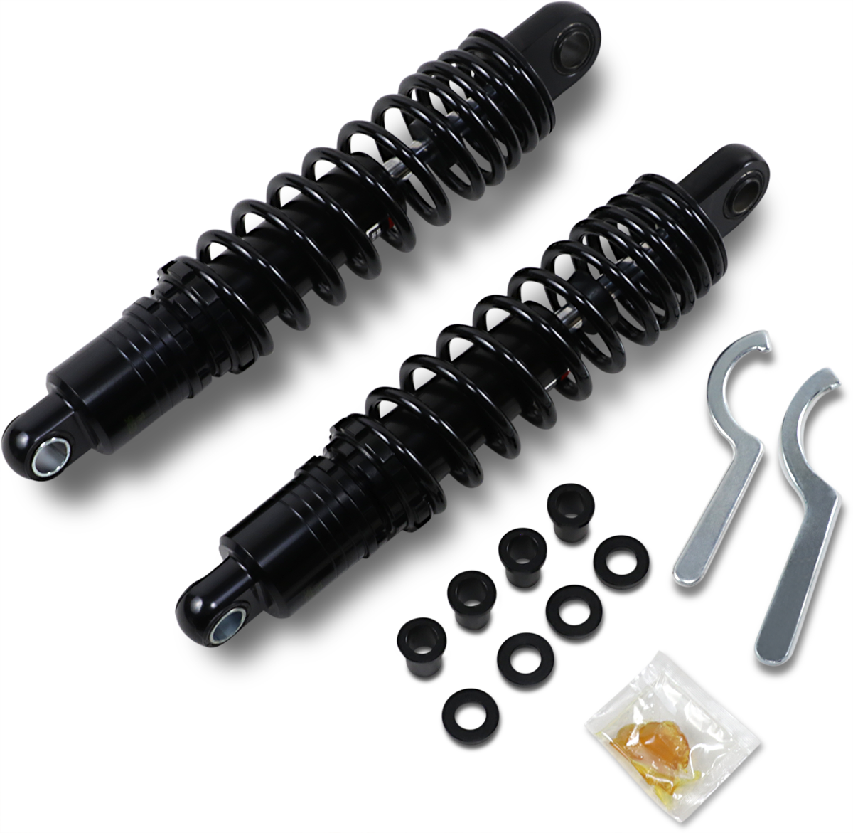 DRAG SPECIALTIES SHOCKS Premium Ride-Height Adjustable Shocks - Black - Standard - 12.5" C16-0167NUAB