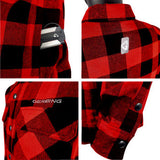GERBING HEATED CLOTHING 7 V Battery Heated Flannel Shirt - Red/Black - 3XL GER7VFS-RB-3XL