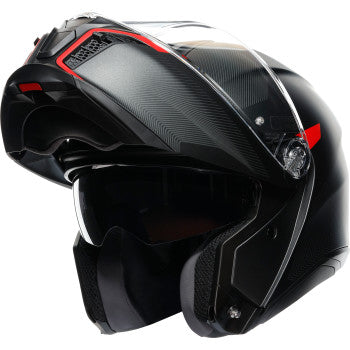 AGV Tourmodular Helmet - Frequency - Matte Gunmetal/Red - Large 211251F2OY00514