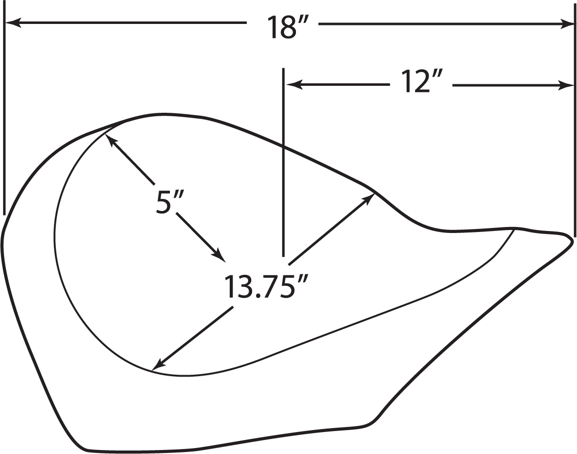 DRAG SPECIALTIES Low Solo Seat - Diamond - Vegas N/F 14-16 GUNNER 0810-1601