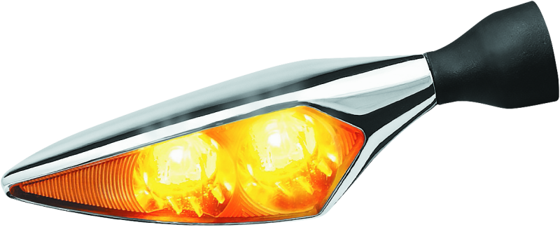 Kuryakyn Rhombus Amber Front Left/ Right Rear Chrome 2548