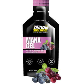 RYNO POWER Mana Performance Gel - Mixed Berries - 12 Pack with Display Caddy GEL-CADDY12-BER