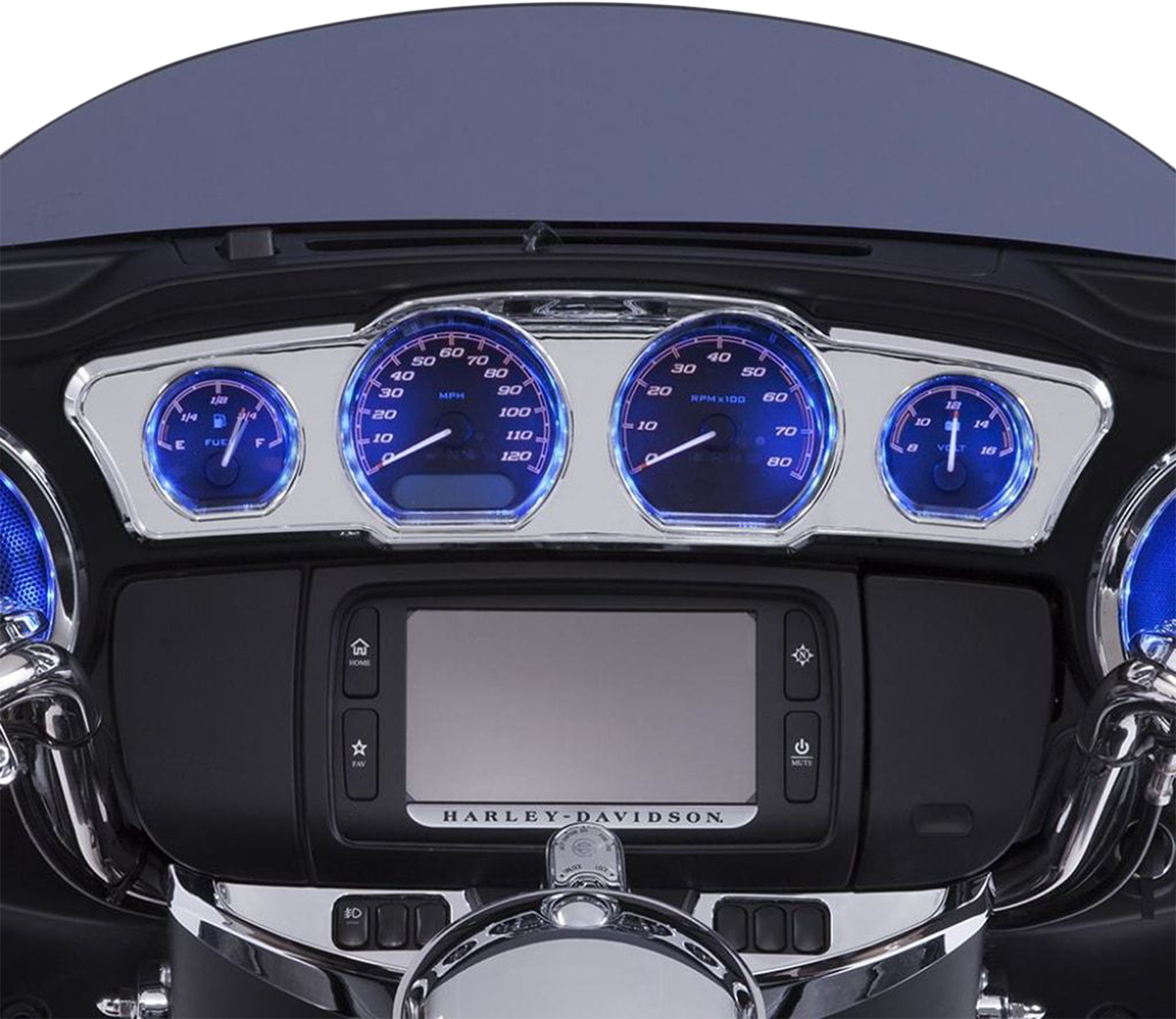 CIRO Dash Accent with LEDs - Chrome 42200