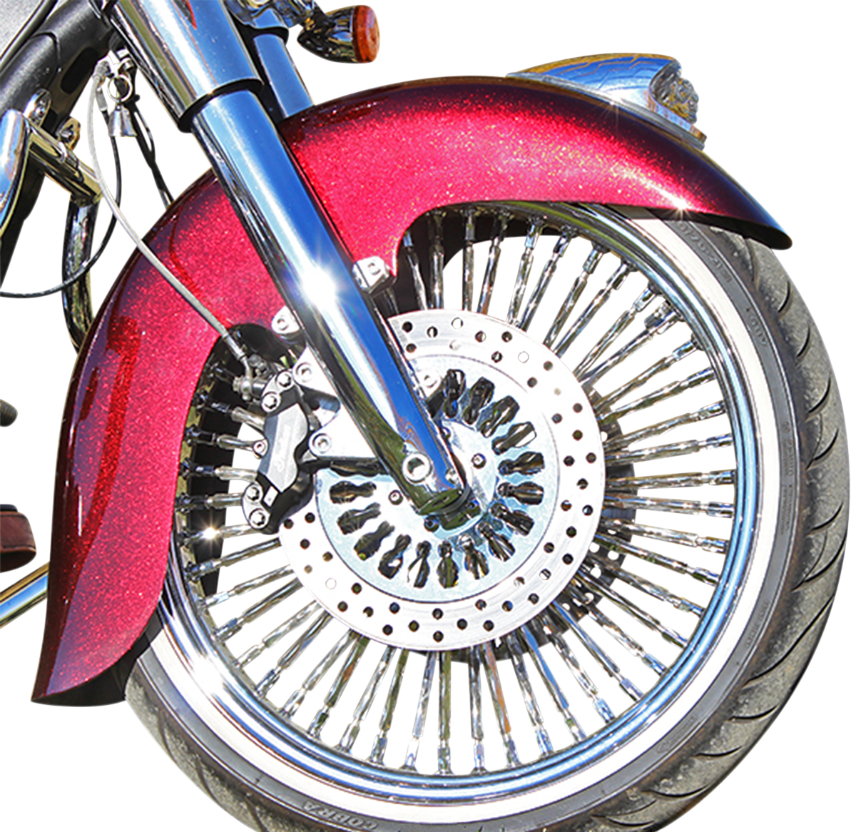 KLOCK WERKS Front Fender - Steel - Indian/Chief - 16"-19" KWF-04-0400