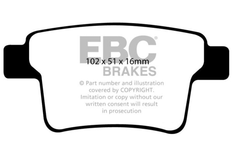 EBC 04-07 Ford Five Hundred 3.0 Yellowstuff Rear Brake Pads DP41731R