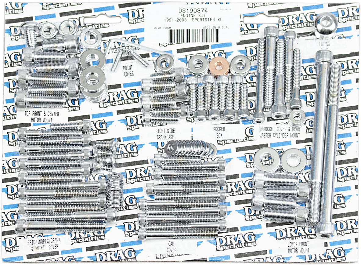 DRAG SPECIALTIES Socket-Head Motor Bolt Kit - XL MK244