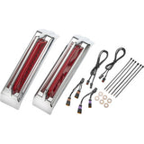 CIRO Filler Panel Tail Lights - Red Lens - Chrome 42052