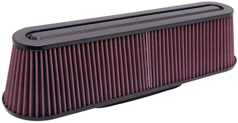 K&N Filter Universal Air Filter Carbon Fiber Top/Base Oval FLG. (8-3/4 x 3-1/4) 4-5/8H RP-5161