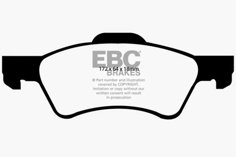 EBC 01-07 Chrysler Town & Country 3.3 Rear Rotors Ultimax2 Front Brake Pads