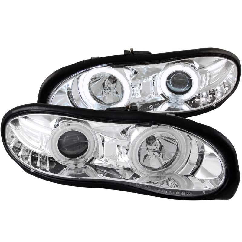 ANZO 1998-2002 Chevrolet Camaro Projector Headlights w/ Halo Chrome 121159