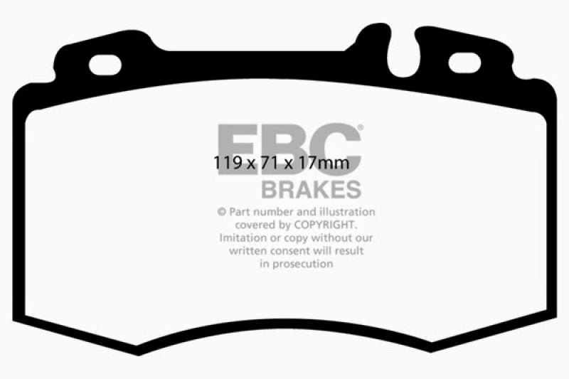 EBC 02-04 Mercedes-Benz C32 AMG (W203) 3.2 Supercharged Yellowstuff Front Brake Pads DP41363R