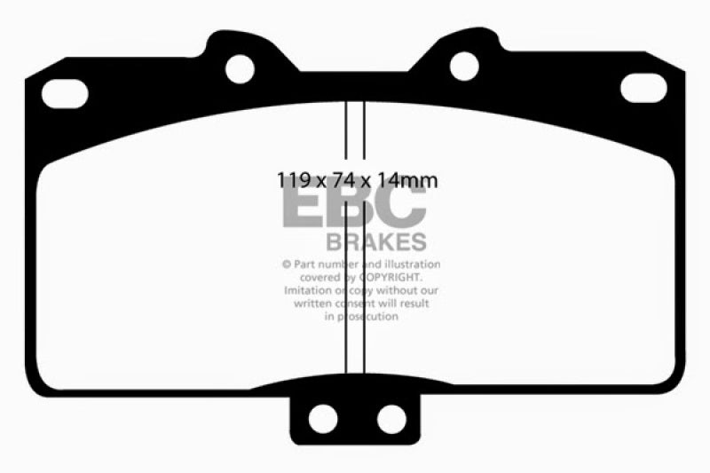 EBC 91-93 Dodge Stealth 3.0 4WD Redstuff Front Brake Pads DP31097C