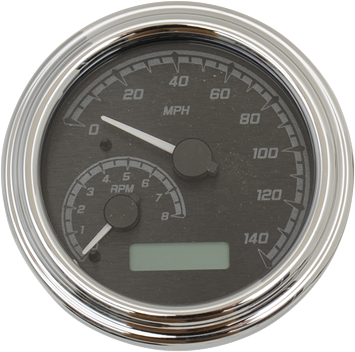 DAKOTA DIGITAL MXV Series Fatbob Analog/Digital Gauge System - Black/Gray/Chrome MVX-2004-KG-C