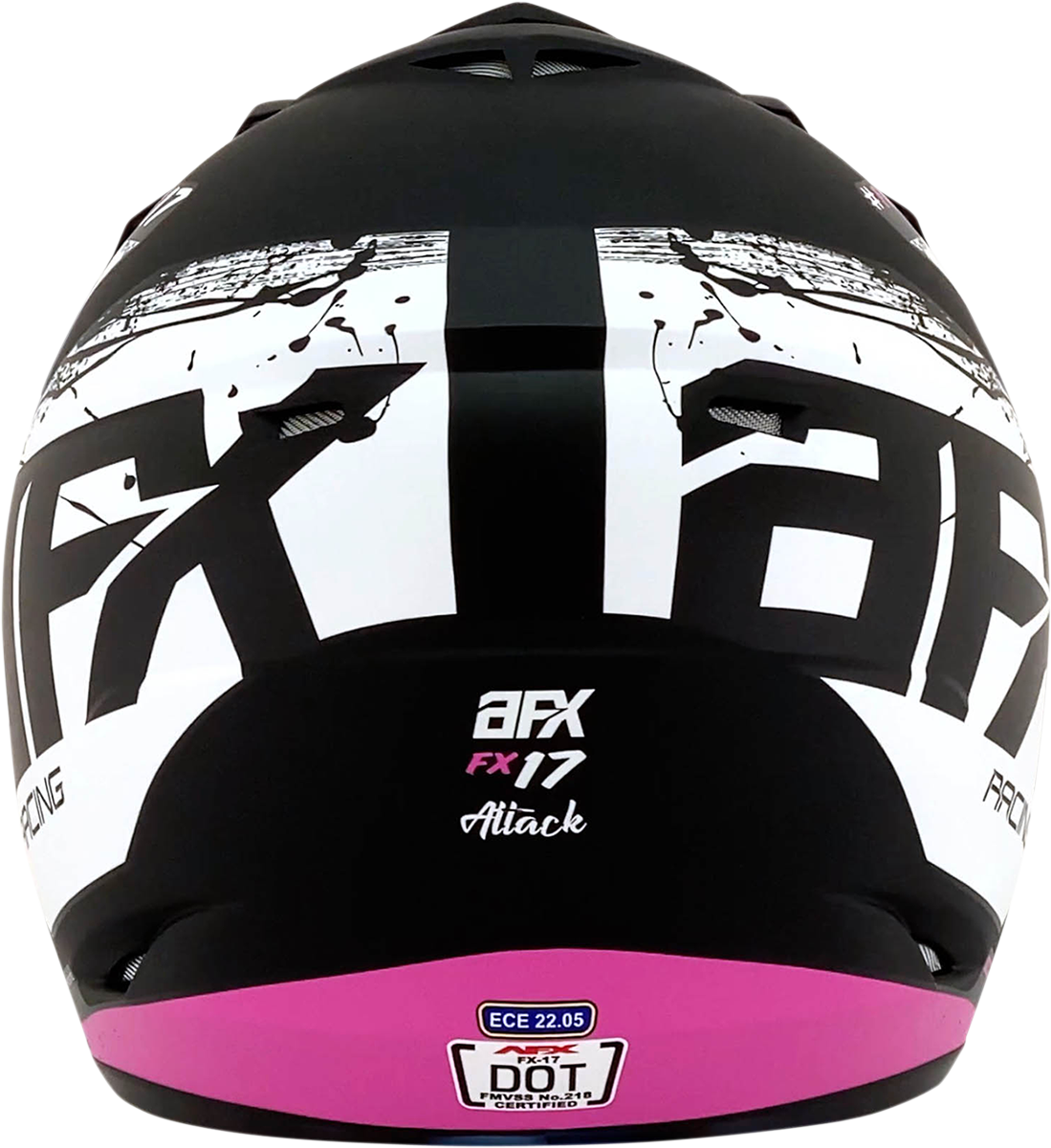 AFX FX-17 Helmet - Attack - Matte Black/Fuchsia - XS 0110-7166