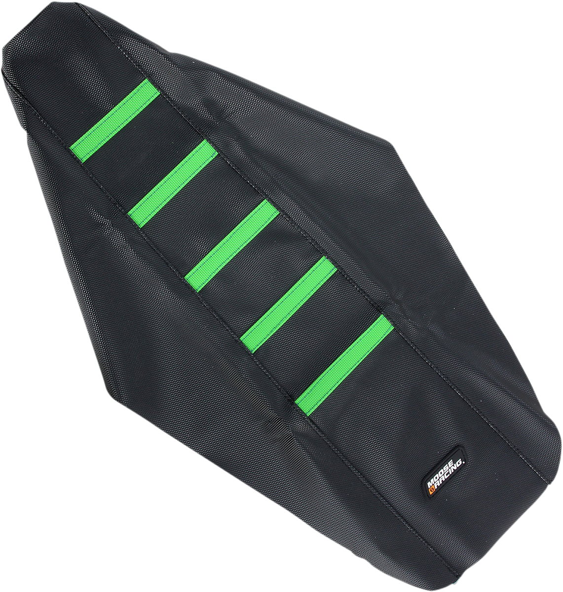 MOOSE RACING Ribbed Seat Cover - Black Cover/Green Ribs - Kawasaki KX12503-334RT