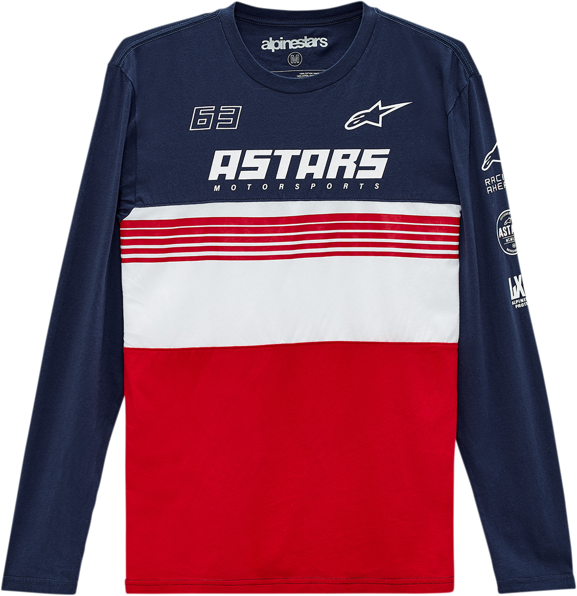 ALPINESTARS Turbo Long-Sleeve T-Shirt - Navy/Red - Large 1213711117030L