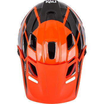 KALI Child Maya Full Face Helmet - Race - Gloss Orange/Gray/Black - OS 0221923312