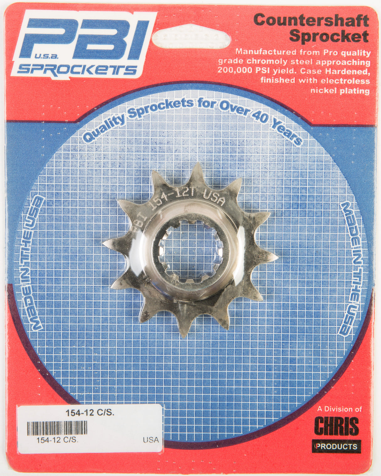 PBIFront Cs Sprocket Steel 12t-520 Husq154-12