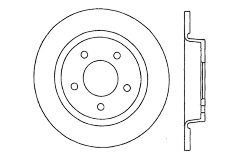 StopTech 04-10 Mazda3 Slotted & Drilled Left Rear Rotor