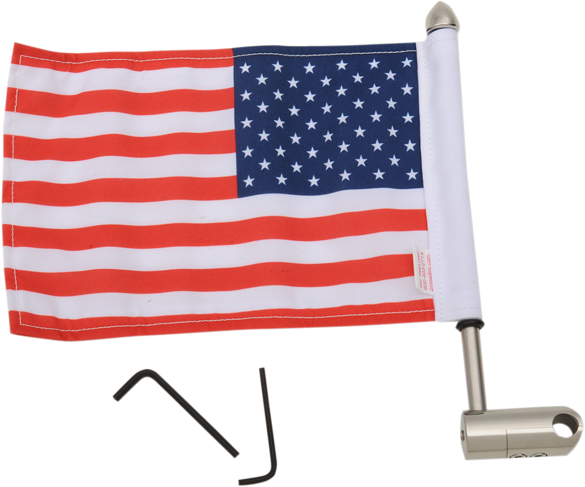 PRO PAD Luggage Rack Flag Mount - 1/2" Round - With 6" X 9" Flag RFM-RDHB12