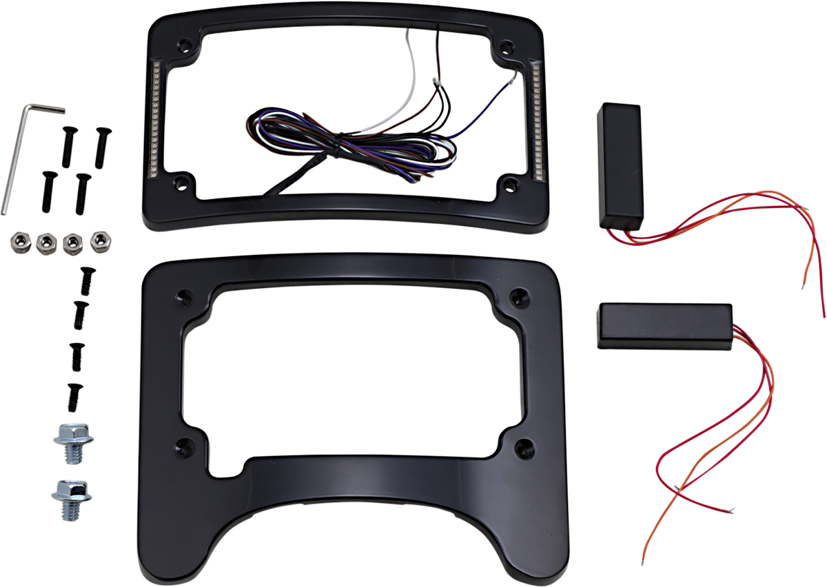 CUSTOM DYNAMICS Turn Signal Eliminator/Illuminated Tri-Frame - Gloss Black TS-ELIM-06HW-B