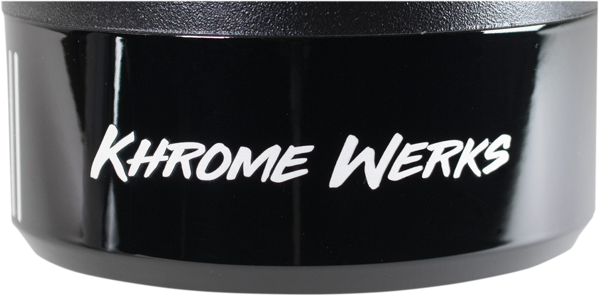 KHROME WERKS 4-1/2" Klassic Tip - Right - Black Powdercoat 200659P