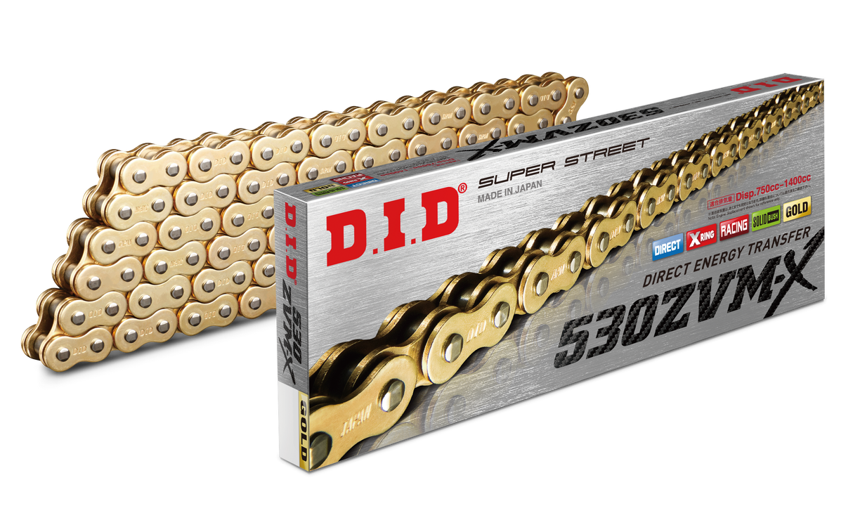 D.I.D Super Street 530zvmxg-100l X-Ring Chain Gold 530ZVMXG100Z