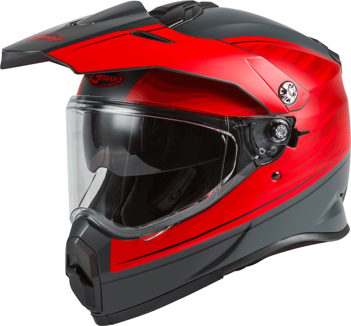 GMAX At-21 Adventure Raley Helmet Matte Grey/Red Sm G1211034