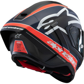 ALPINESTARS Supertech R10 Helmet - Team - Matte Black/Carbon Red Fluo/Blue - Small 8200224-1383-S