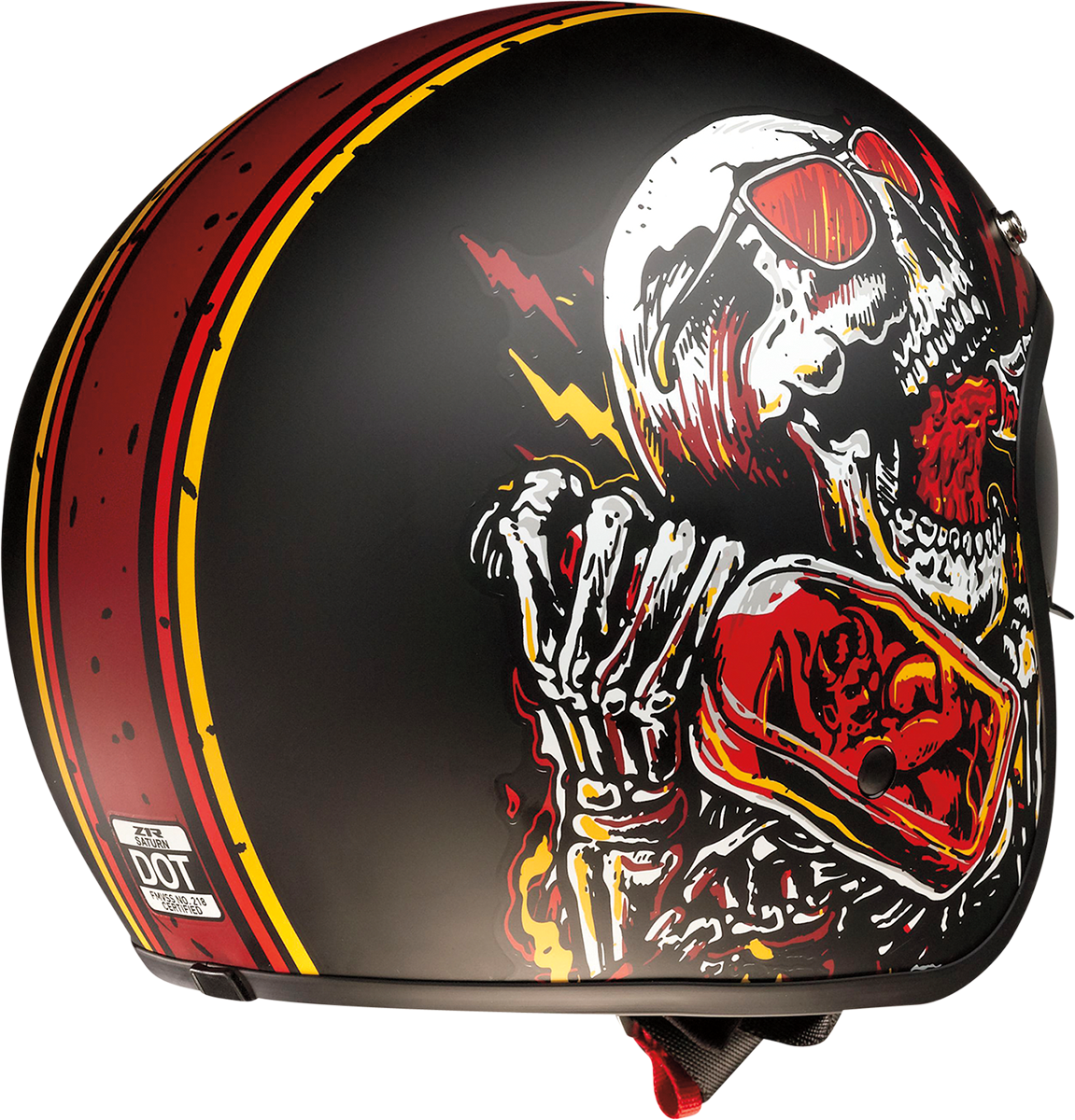 Z1R Saturn Helmet - Devil Made Me - Black/Red - XS 0104-2816