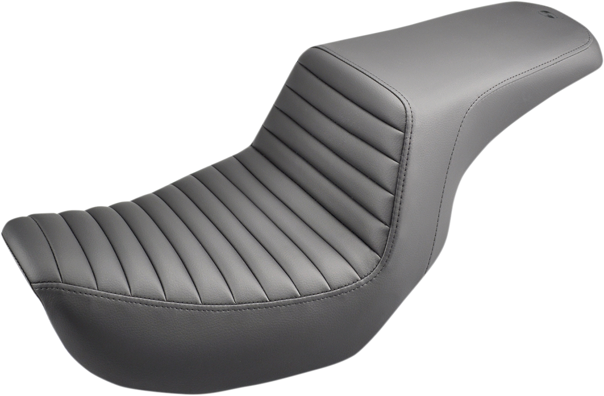 SADDLEMEN Step-Up Seat - Front Tuck-n-Roll - Black - Dyna 806-04-171