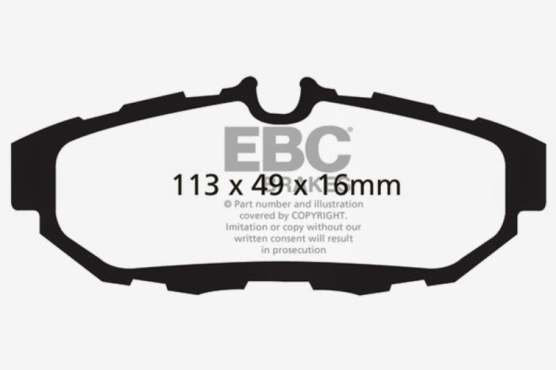 EBC 10-14 Ford Mustang 3.7 Redstuff Rear Brake Pads DP31870C