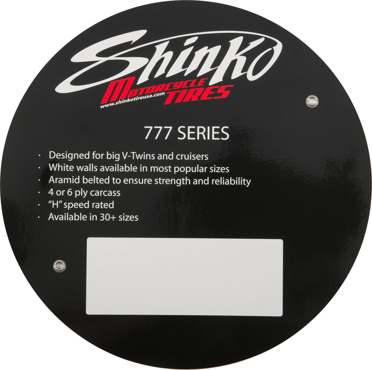 SHINKO Shinko 777 Tire Sign 777 INSERT