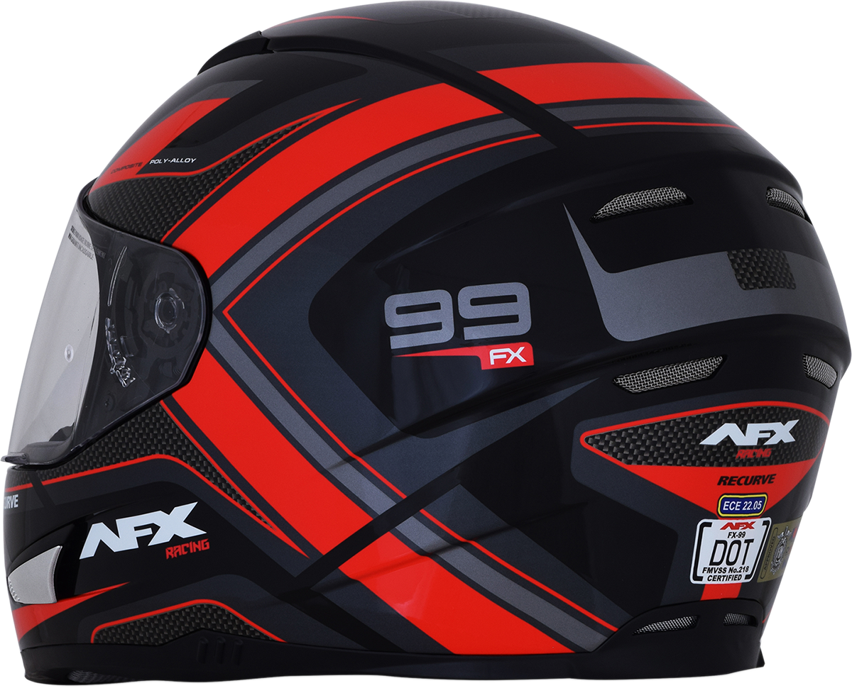 AFX FX-99 Helmet - Recurve - Black/Red - Medium 0101-11112