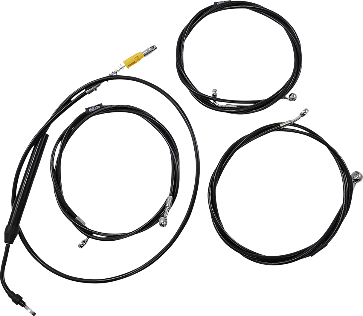 LA CHOPPERS Handlebar Cable/Brake Line Kit - 15" - 17" Ape Hanger Handlebars - Midnight LA-8058KT-16M