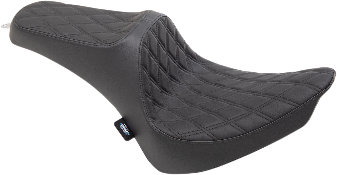 DRAG SPECIALTIES Predator III Seat - Double Diamond - Black Stitching FIT FLSTN W/O LUGG RACK 0802-1359