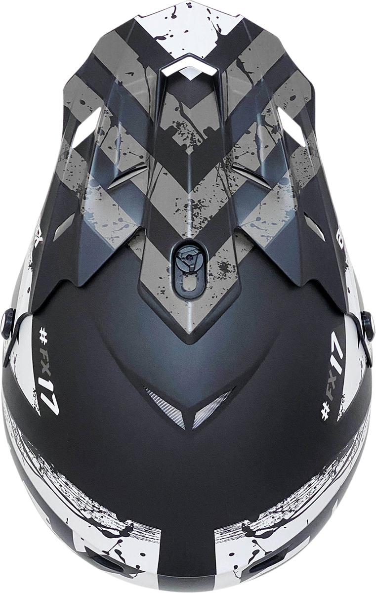 AFX FX-17Y Helmet - Attack - Matte Black/Silver - Small 0111-1399