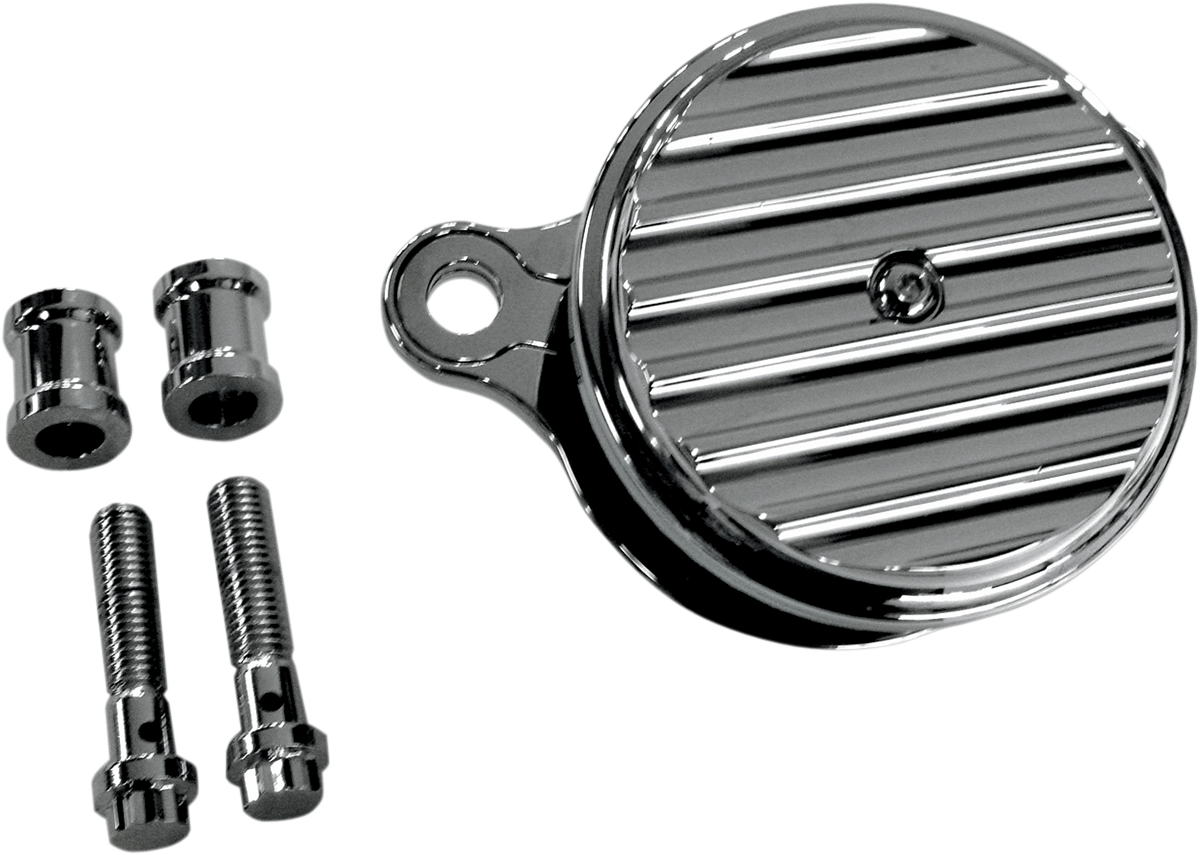 JOKER MACHINE Fin Air Cleaner - Chrome - Twin Cam 02-142C