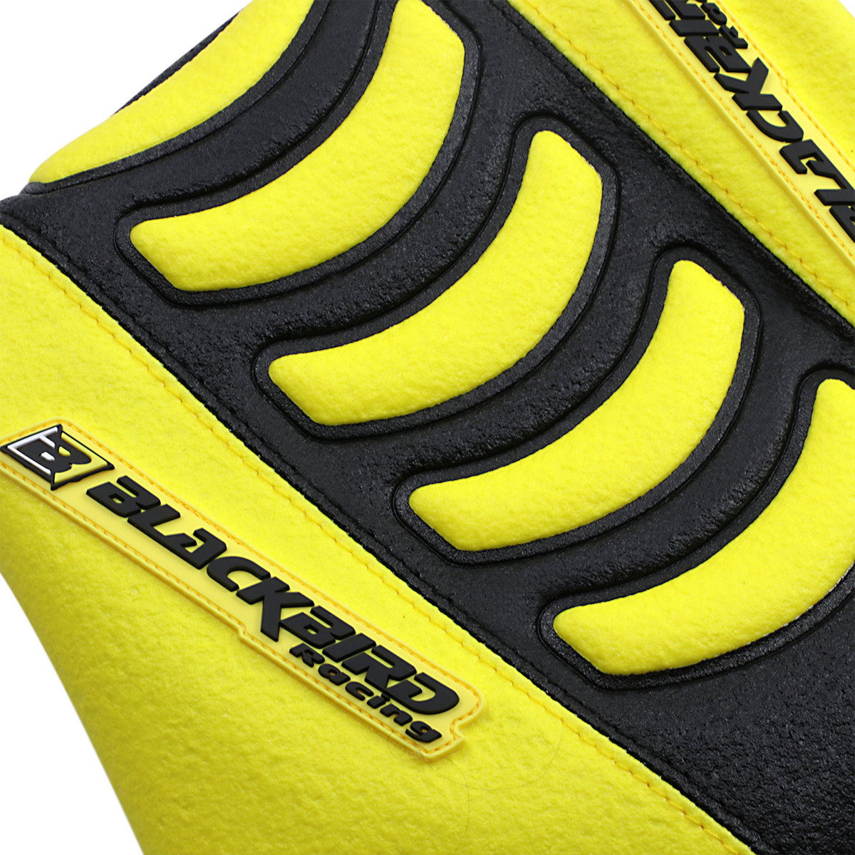 BLACKBIRD RACING Double Grip 3 Seat Cover - Black/Yellow - Suzuki 1328HUS