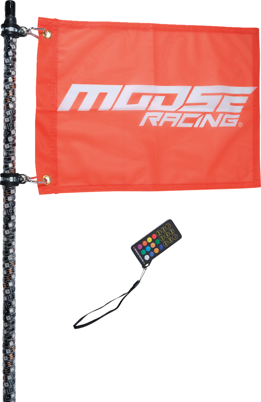 MOOSE RACING 3' Whip Light - RGB - Black - Chase SB-CHSBTR-131PU