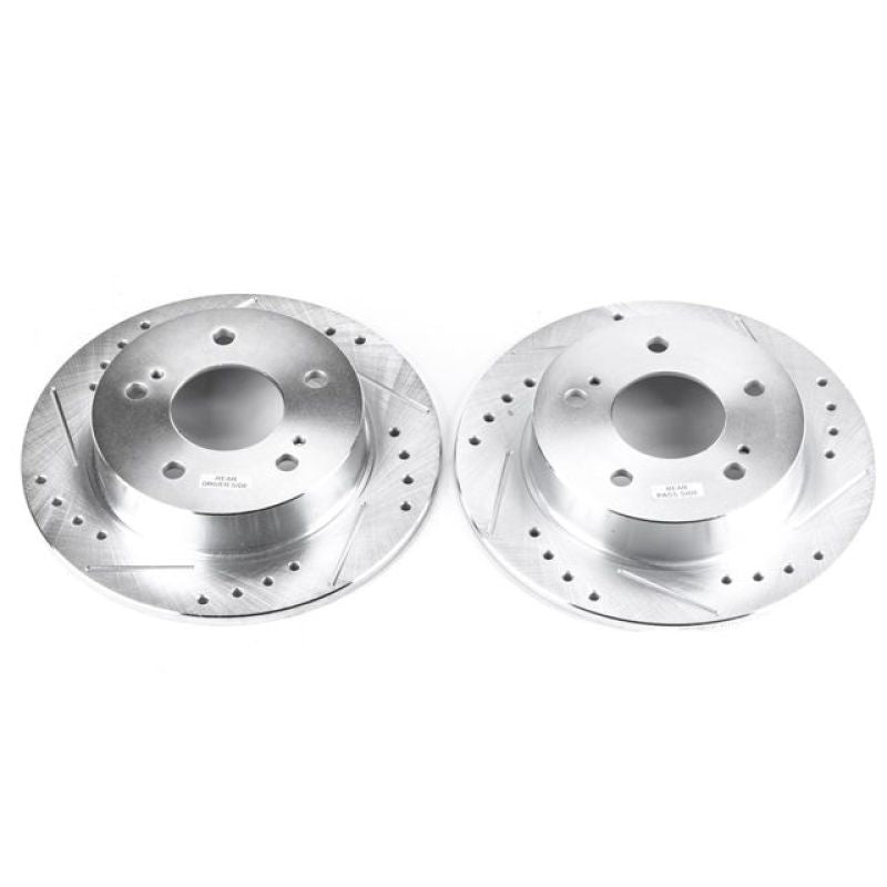 Power Stop 94-98 Nissan 240SX Rear Evolution Drilled & Slotted Rotors - Pair JBR755XPR