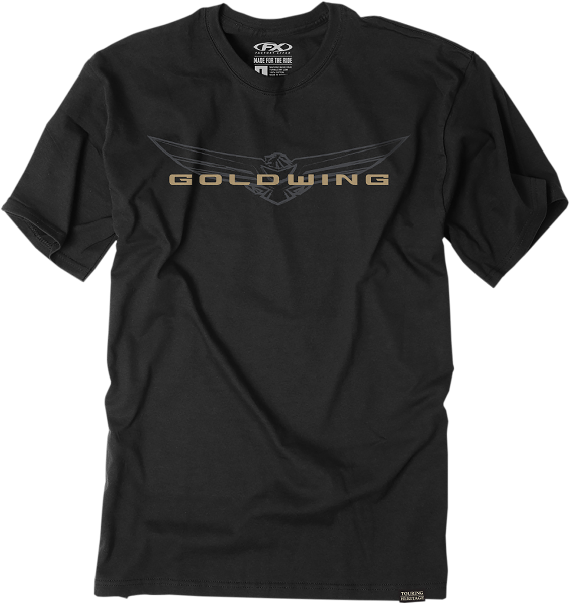 FACTORY EFFEX Goldwing Sketched T-Shirt- Black - Medium 25-87812