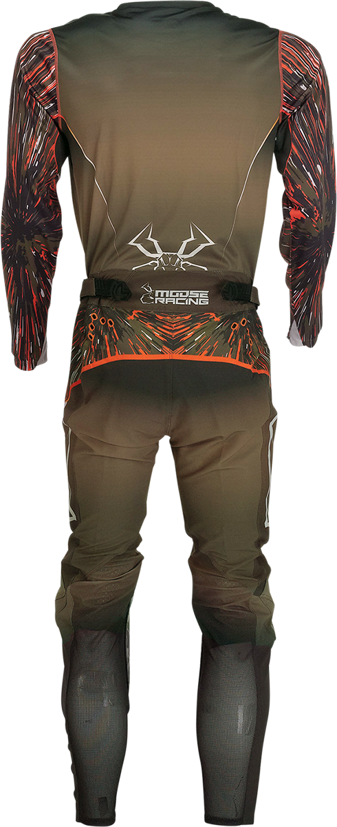 MOOSE RACING Agroid Jersey - Olive/Orange - Large 2910-6984