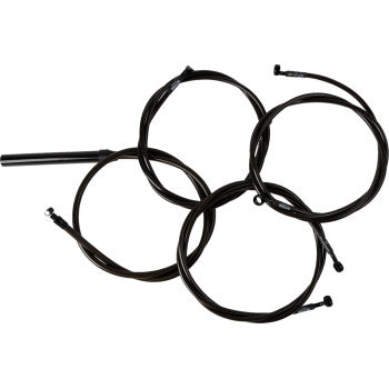 LA CHOPPERS Handlebar Cable/Brake Line Kit - Complete - Stock Handlebars - Midnight LA-8059KT2-08M