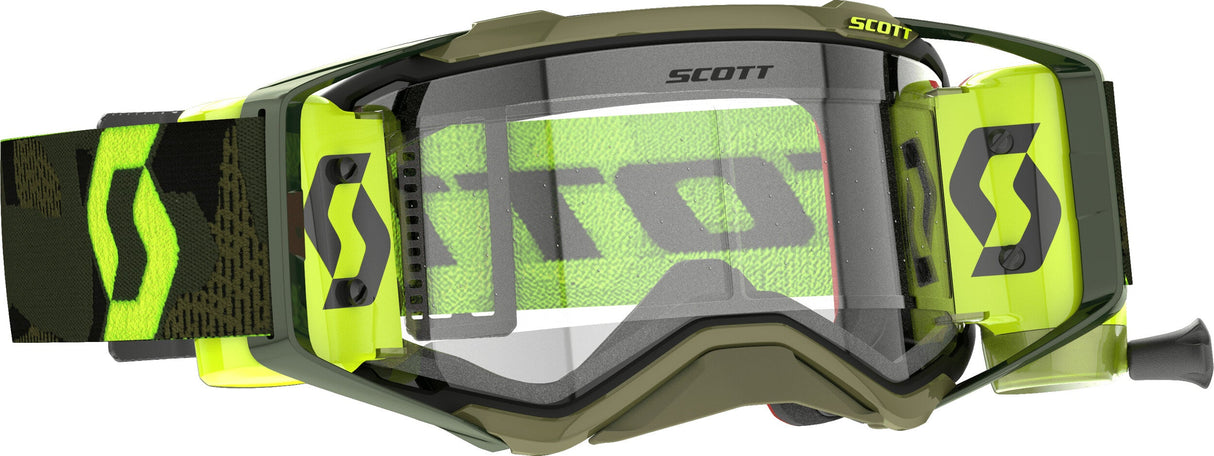 SCOTT Prospect Super Wfs Goggle Kaki Grn/Neon Ylw Clear Works 278595-7701113